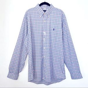 Ralph Lauren mens long sleeve classic fit performance button down shirt size XL
